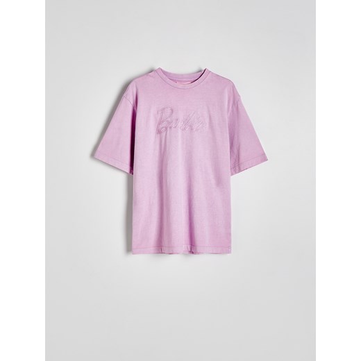 Reserved - T-shirt z haftem Barbie™ - różowy ze sklepu Reserved w kategorii Bluzki damskie - zdjęcie 171219545