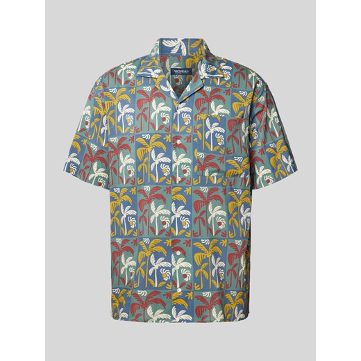 Koszula casualowa o kroju tailored fit z kołnierzem z połami ze sklepu Peek&Cloppenburg  w kategorii Koszule męskie - zdjęcie 171220319