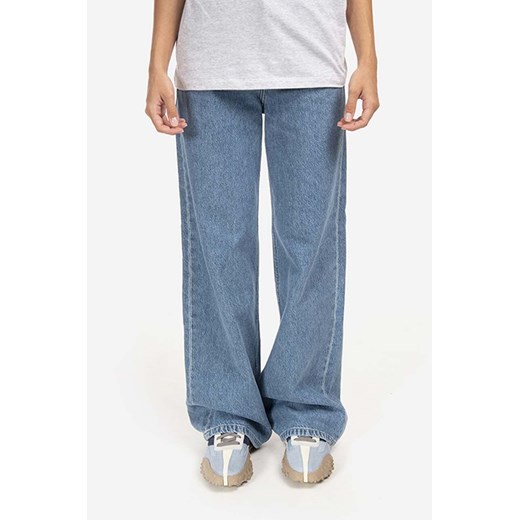 Carhartt WIP jeansy Jane damskie high waist I030497.BLUE.HEAVY-BLUE.HEAVY ze sklepu PRM w kategorii Jeansy damskie - zdjęcie 171220405