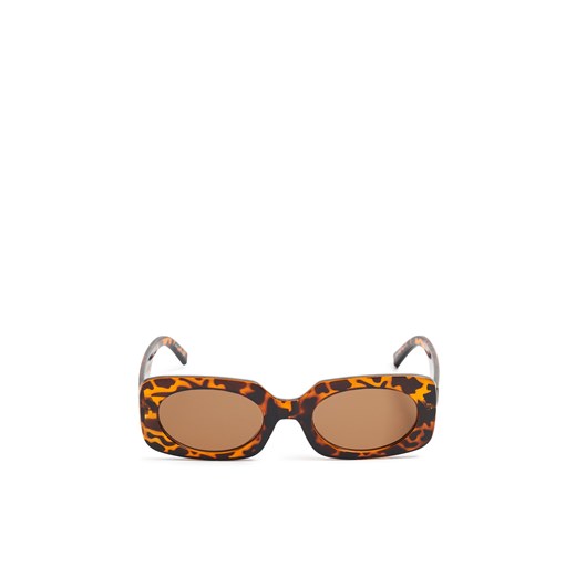 Cropp - Szylkretowe okulary przeciwsłoneczne - brązowy ze sklepu Cropp w kategorii Okulary przeciwsłoneczne damskie - zdjęcie 171221435