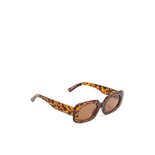 Cropp - Szylkretowe okulary przeciwsłoneczne - brązowy Cropp Uniwersalny Cropp