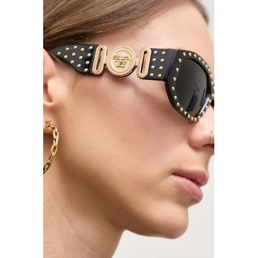 Versace okulary przeciwsłoneczne kolor czarny Versace 53 ANSWEAR.com