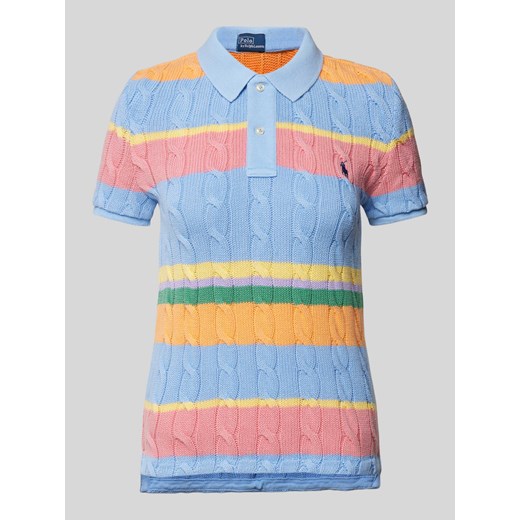 Koszulka polo z imitacji dzianiny ze sklepu Peek&Cloppenburg  w kategorii Bluzki damskie - zdjęcie 171223369