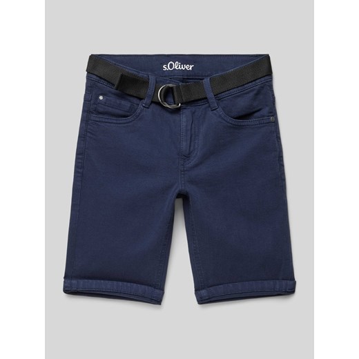 Szorty jeansowe o kroju skinny fit z 5 kieszeniami ze sklepu Peek&Cloppenburg  w kategorii Spodenki chłopięce - zdjęcie 171223565