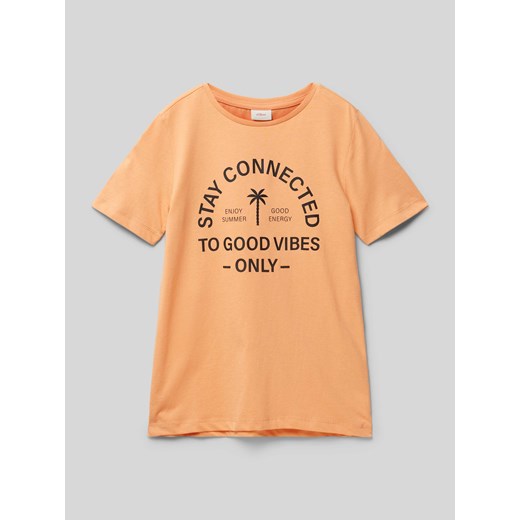 T-shirt z nadrukiem ze sloganem ze sklepu Peek&Cloppenburg  w kategorii T-shirty chłopięce - zdjęcie 171224219