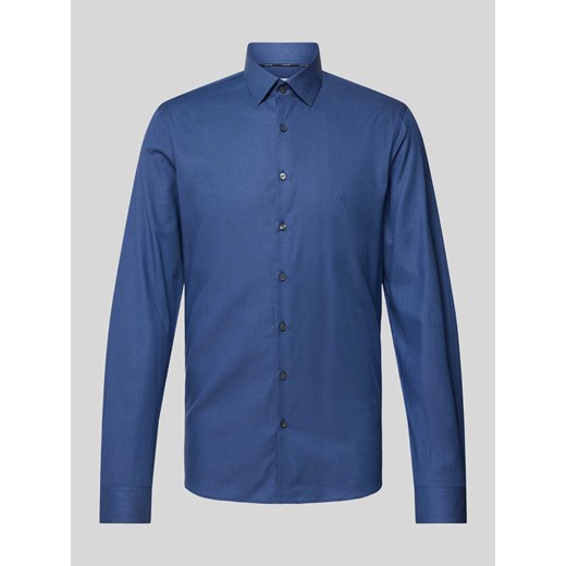 Koszula biznesowa o kroju slim fit z fakturowanym wzorem model ‘Bari’ ze sklepu Peek&Cloppenburg  w kategorii Koszule męskie - zdjęcie 171224319