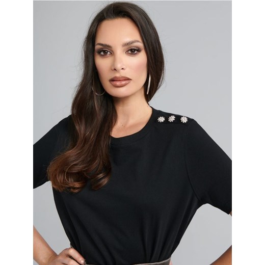 Sinsay - Koszulka bawełniana - czarny ze sklepu Sinsay w kategorii Bluzki damskie - zdjęcie 171227406
