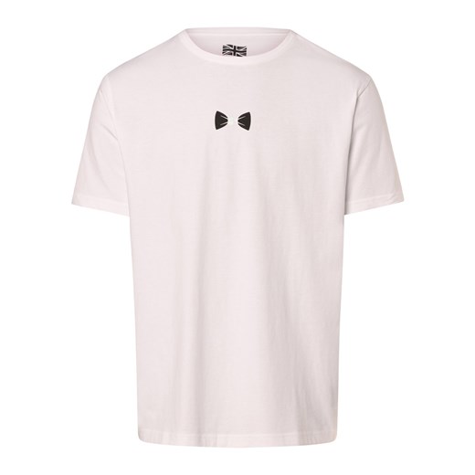 Finshley & Harding London Koszulka męska Mężczyźni Bawełna biały jednolity ze sklepu vangraaf w kategorii T-shirty męskie - zdjęcie 171227586