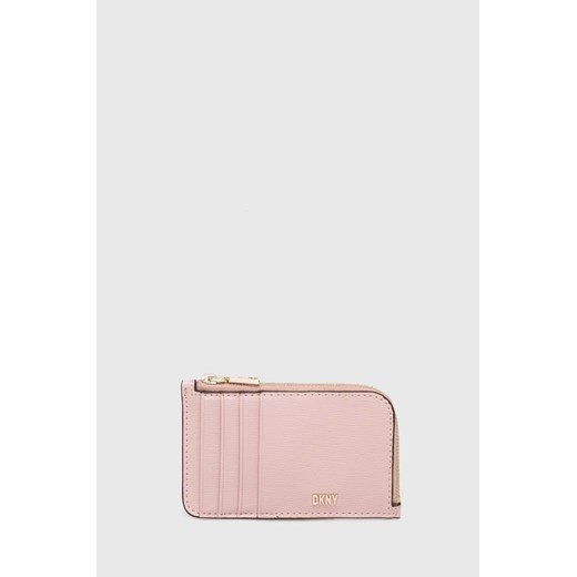 Dkny portfel damski kolor różowy R4113C94 ze sklepu ANSWEAR.com w kategorii Portfele damskie - zdjęcie 171228296