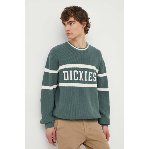 Dickies sweter bawełniany MELVERN kolor zielony  DK0A4YMC ze sklepu ANSWEAR.com w kategorii Swetry męskie - zdjęcie 171228405