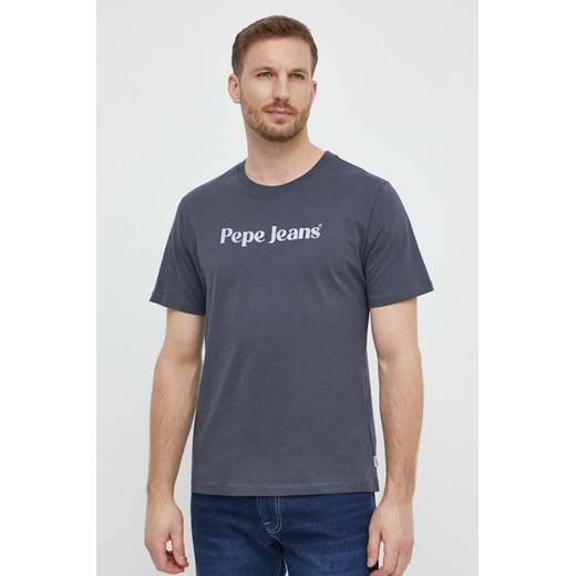Pepe Jeans t-shirt bawełniany CLIFTON męski kolor szary z nadrukiem PM509374 Pepe Jeans M ANSWEAR.com
