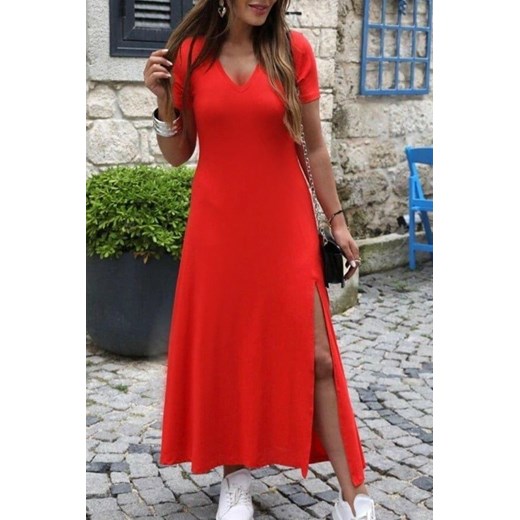 Sukienka REALFEDA RED ze sklepu Ivet Shop w kategorii Sukienki - zdjęcie 171229045