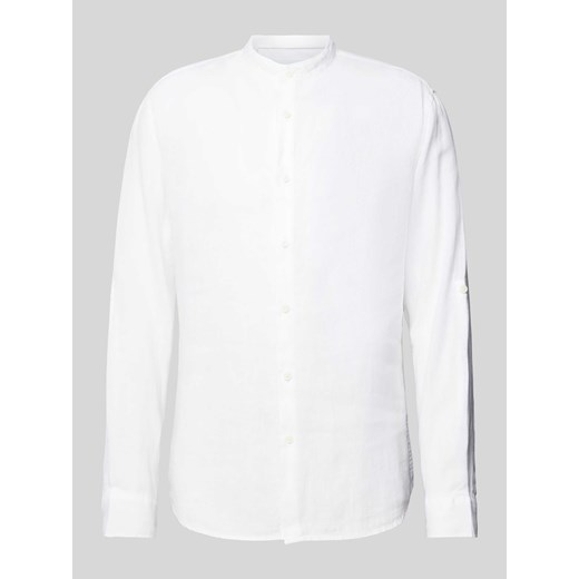 Koszula lniana o kroju regular fit ze stójką model ‘KYLIAN’ ze sklepu Peek&Cloppenburg  w kategorii Koszule męskie - zdjęcie 171230186