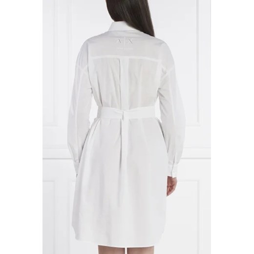 Sukienka Armani Exchange z długim rękawem na wiosnę casual mini bawełniana 