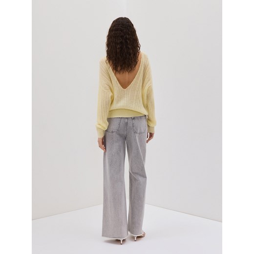 Reserved - Sweter z metalicznym efektem z wełną - jasnożółty ze sklepu Reserved w kategorii Swetry damskie - zdjęcie 171231568