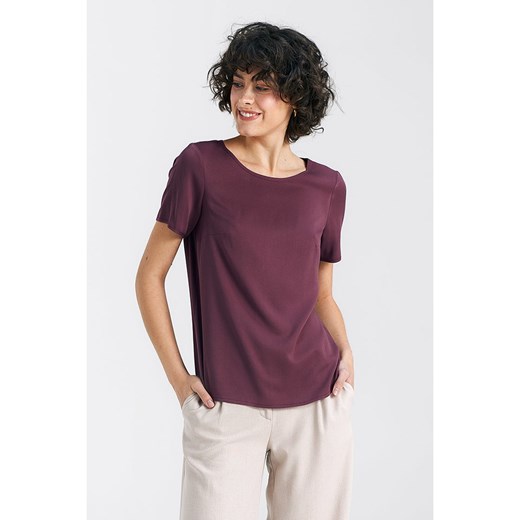 Nife Koszulka w kolorze ciemnofioletowym ze sklepu Limango Polska w kategorii Bluzki damskie - zdjęcie 171233498