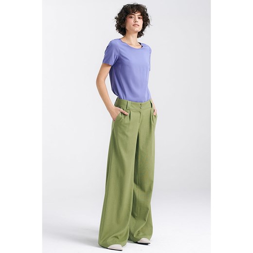 Nife Spodnie w kolorze zielonym ze sklepu Limango Polska w kategorii Spodnie damskie - zdjęcie 171233539