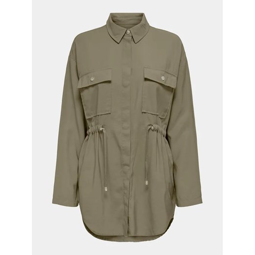 Kurtka damska ONLY zielona długa 
