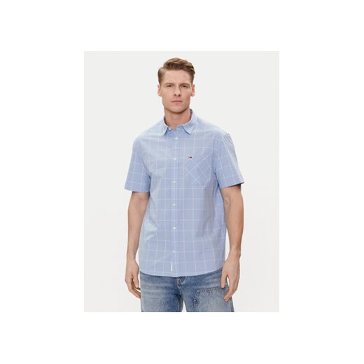 Tommy Jeans Koszula DM0DM18967 Niebieski Regular Fit ze sklepu MODIVO w kategorii Koszule męskie - zdjęcie 171234157