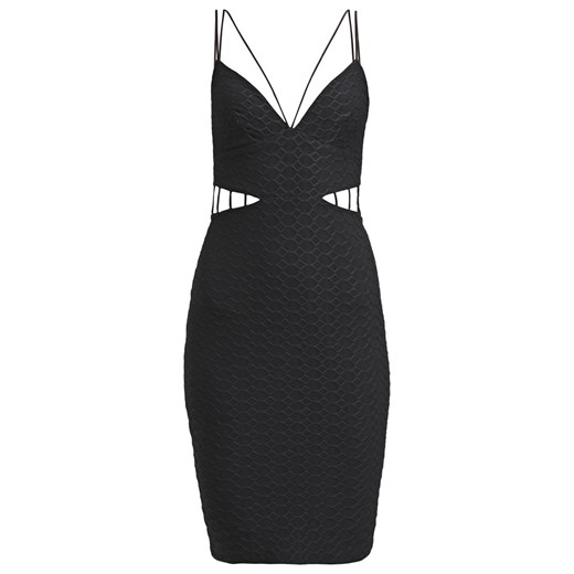 Miss Selfridge Sukienka z dżerseju black zalando  abstrakcyjne wzory