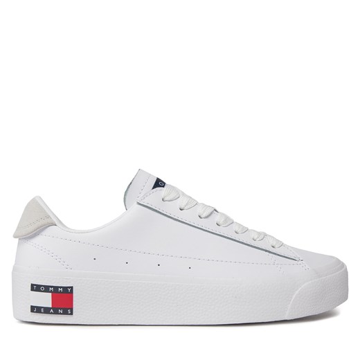 Sneakersy Tommy Jeans Tjw Vulc Flatform Sneaker Ess EN0EN02509 Biały ze sklepu eobuwie.pl w kategorii Buty sportowe damskie - zdjęcie 171238986