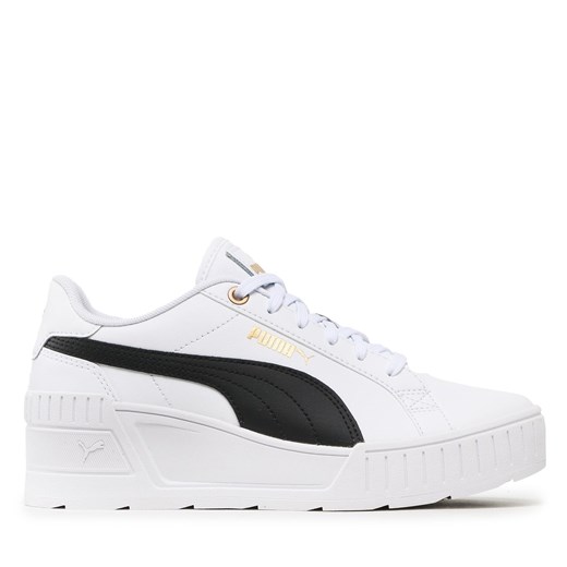 Sneakersy Puma Karmen Wedge 390985 02 Puma White/Puma Black/Gold ze sklepu eobuwie.pl w kategorii Trampki damskie - zdjęcie 171239229