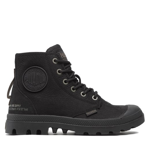 Trapery Palladium Pampa Hi Supply Lth 77963-001-M Black/Black ze sklepu eobuwie.pl w kategorii Workery damskie - zdjęcie 171241268