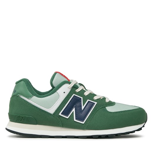 Sneakersy New Balance GC574HGB Zielony ze sklepu eobuwie.pl w kategorii Buty sportowe dziecięce - zdjęcie 171241886