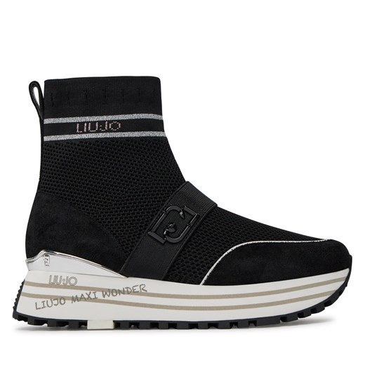 Sneakersy Liu Jo Maxi Wonder 75 BA4061 TX145 Czarny ze sklepu eobuwie.pl w kategorii Buty sportowe damskie - zdjęcie 171242108