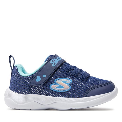 Sneakersy Skechers Easy Peasy 302885N/BLTQ Granatowy ze sklepu eobuwie.pl w kategorii Buty sportowe dziecięce - zdjęcie 171242626