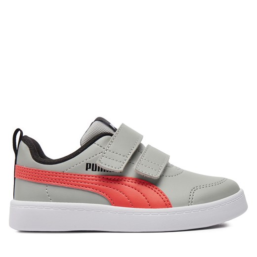 Sneakersy Puma Courtflex V2 V Ps 371543-32 Cool Light Gray/Active Red ze sklepu eobuwie.pl w kategorii Trampki dziecięce - zdjęcie 171243185