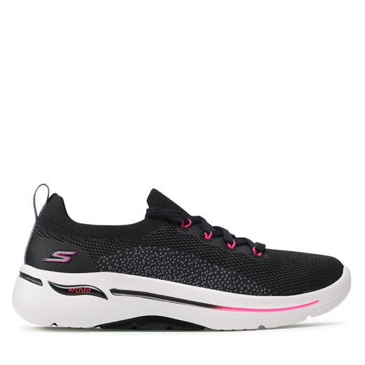 Sneakersy Skechers Go Walk Arch Fit 124863/BKHP Black/Hot Pink ze sklepu eobuwie.pl w kategorii Buty sportowe damskie - zdjęcie 171243356