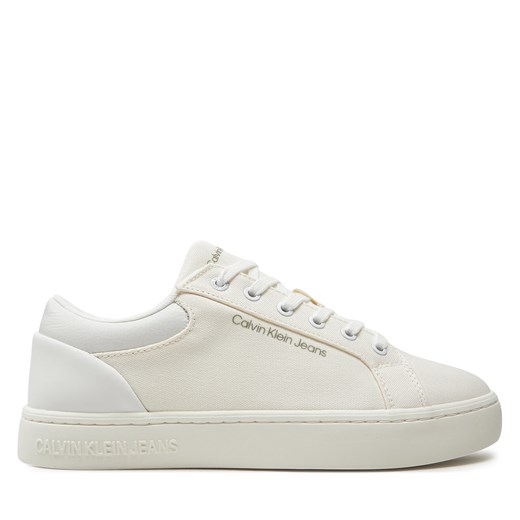 Sneakersy Calvin Klein Jeans Classic Cupsole Low Lth In Dc YM0YM00976 Biały ze sklepu eobuwie.pl w kategorii Buty sportowe męskie - zdjęcie 171243837