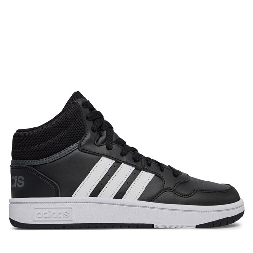 Sneakersy adidas Hoops 3.0 Mid K GW0402 Czarny ze sklepu eobuwie.pl w kategorii Buty sportowe dziecięce - zdjęcie 171244098