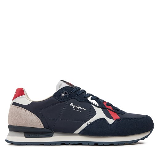 Sneakersy Pepe Jeans Brit Road M PMS40007 Navy 595 ze sklepu eobuwie.pl w kategorii Buty sportowe męskie - zdjęcie 171244276