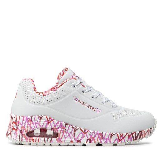 Sneakersy Skechers Uno Loving Love 155506/WRPK White/Red/Pink ze sklepu eobuwie.pl w kategorii Buty sportowe damskie - zdjęcie 171245345