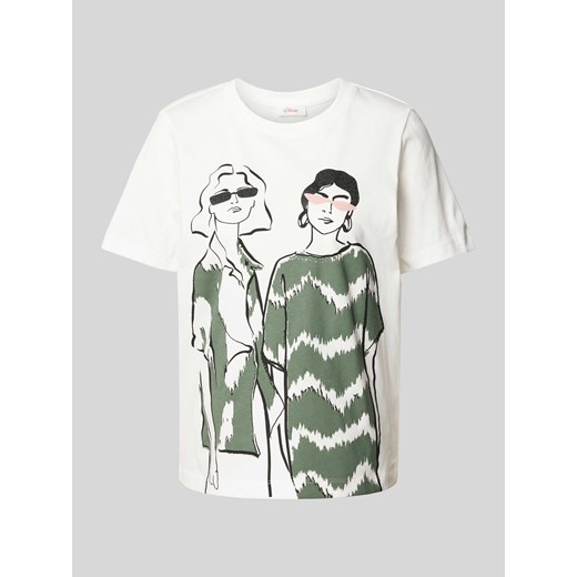 T-shirt z nadrukowanym motywem ze sklepu Peek&Cloppenburg  w kategorii Bluzki damskie - zdjęcie 171245785