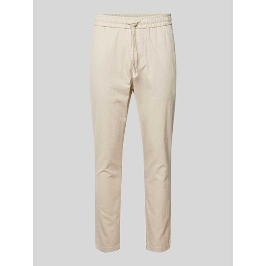 Spodnie o kroju tapered fit z dodatkiem streczu model ‘LINUS’ ze sklepu Peek&Cloppenburg  w kategorii Spodnie męskie - zdjęcie 171246015