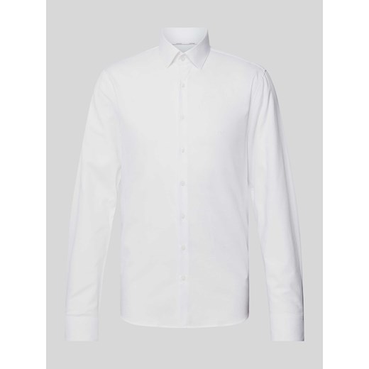 Koszula biznesowa o kroju slim fit z fakturowanym wzorem model ‘Bari’ ze sklepu Peek&Cloppenburg  w kategorii Koszule męskie - zdjęcie 171246276