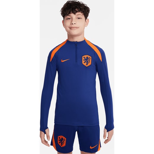 Treningowa koszulka piłkarska dla dużych dzieci Nike Dri-FIT Holandia Strike - Niebieski ze sklepu Nike poland w kategorii T-shirty chłopięce - zdjęcie 171246298