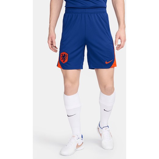 Męskie spodenki piłkarskie z dzianiny Nike Dri-FIT Holandia Strike - Niebieski ze sklepu Nike poland w kategorii Spodenki męskie - zdjęcie 171246307