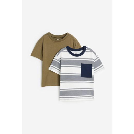 H & M - T-shirt 2-pak - Niebieski ze sklepu H&M w kategorii T-shirty chłopięce - zdjęcie 171246428