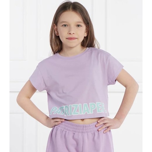 Patrizia Pepe T-shirt MAGLIA | Cropped Fit ze sklepu Gomez Fashion Store w kategorii Bluzki dziewczęce - zdjęcie 171248268