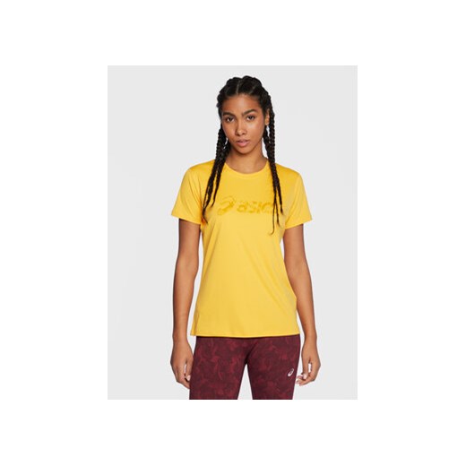 Asics Koszulka techniczna Runkoyo 2012C388 Żółty Regular Fit ze sklepu MODIVO w kategorii Bluzki damskie - zdjęcie 171251448