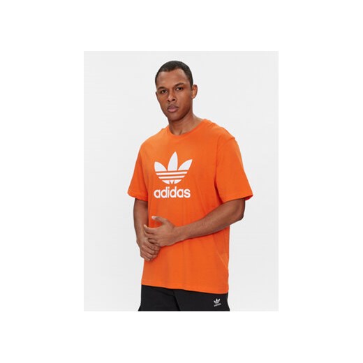 adidas T-Shirt adicolor Trefoil IR8000 Pomarańczowy Regular Fit ze sklepu MODIVO w kategorii T-shirty męskie - zdjęcie 171251465