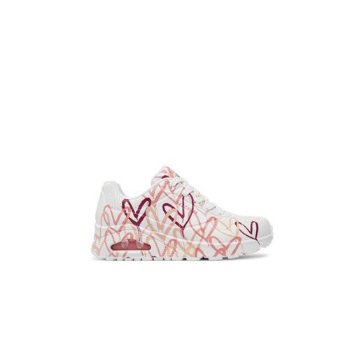 Skechers Sneakersy Uno - Dripping In Love 155507/WCRL Biały ze sklepu MODIVO w kategorii Buty sportowe damskie - zdjęcie 171252059