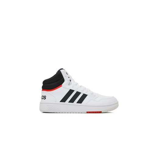adidas Sneakersy Hoops 3.0 Mid GY5543 Biały ze sklepu MODIVO w kategorii Buty sportowe męskie - zdjęcie 171252138