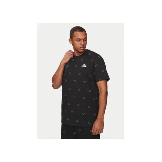 adidas T-Shirt Seasonal Essentials Monogram Graphic IS1826 Czarny Regular Fit ze sklepu MODIVO w kategorii T-shirty męskie - zdjęcie 171252448