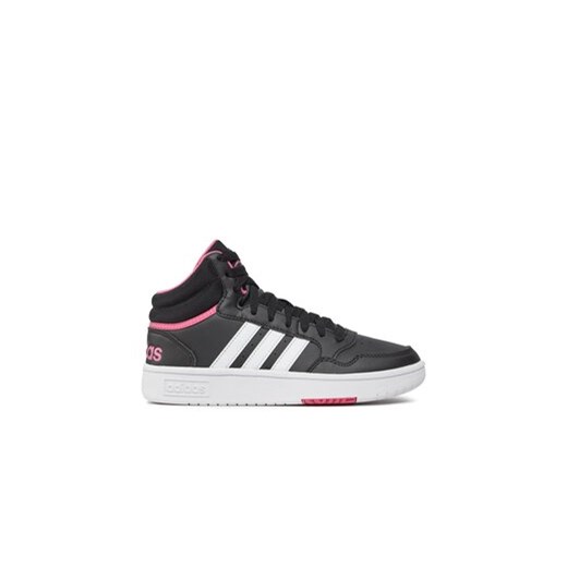adidas Sneakersy Hoops 3.0 Mid Shoes IG7896 Czarny ze sklepu MODIVO w kategorii Buty sportowe damskie - zdjęcie 171252557