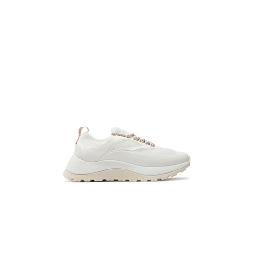 Calvin Klein Sneakersy Runner Lace Up Caging HW0HW01900 Biały ze sklepu MODIVO w kategorii Buty sportowe damskie - zdjęcie 171252955